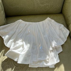 NWT Anthropologie White Maeve Ruffled Swing Blouse Size XL